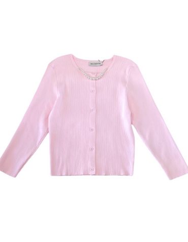 ΠΛΕΚΤΗ ΖΑΚΕΤΑ ΜΕ ΠΕΡΛΕΣ (PINK) MILKWHITE ΝΕΕΣ ΑΦΙΞΕΙΣ