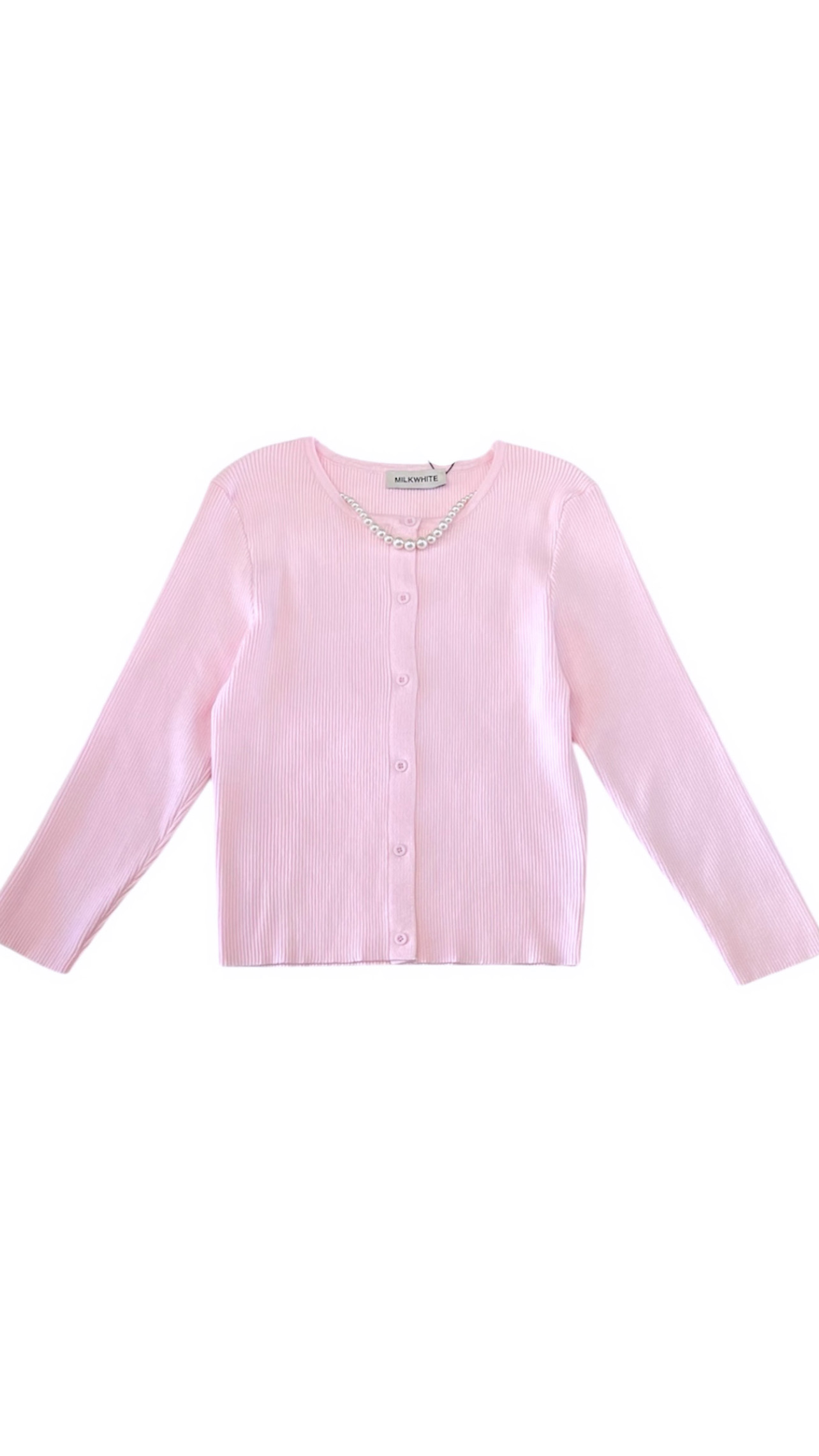 ΠΛΕΚΤΗ ΖΑΚΕΤΑ ΜΕ ΠΕΡΛΕΣ (PINK) MILKWHITE ΝΕΕΣ ΑΦΙΞΕΙΣ 6