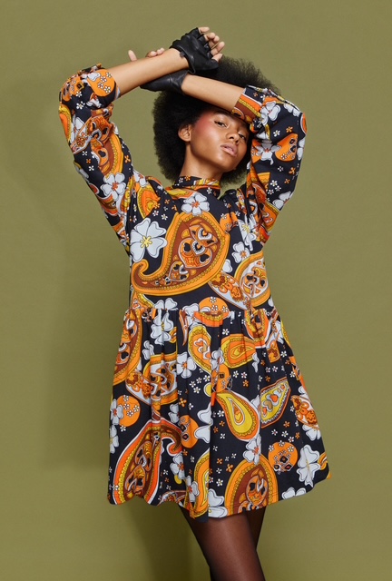 ‘FLORA’ ΜΙΝΙ ΦΟΥΤΕΡ ΦΟΡΕΜΑ (BLACK/LAHORE) MAMOUSH ΝΕΕΣ ΑΦΙΞΕΙΣ 7