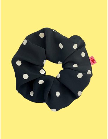 SCRUNCHIES (BLACK/POLKA DOT) MAMOUSH
