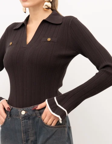 ΠΛΕΚΤΟ ΚΟΡΜΑΚΙ ΡΙΜΠ TWINSET MILANO ΝΕΕΣ ΑΦΙΞΕΙΣ 2