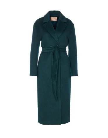 ΜΑΛΛΙΝΟ ΜΑΚΡΥ ΠΑΛΤΟ ΜΕ ΔΙΠΛΟ ΚΟΥΜΠΩΜΑ TWINSET MILANO ΝΕΕΣ ΑΦΙΞΕΙΣ