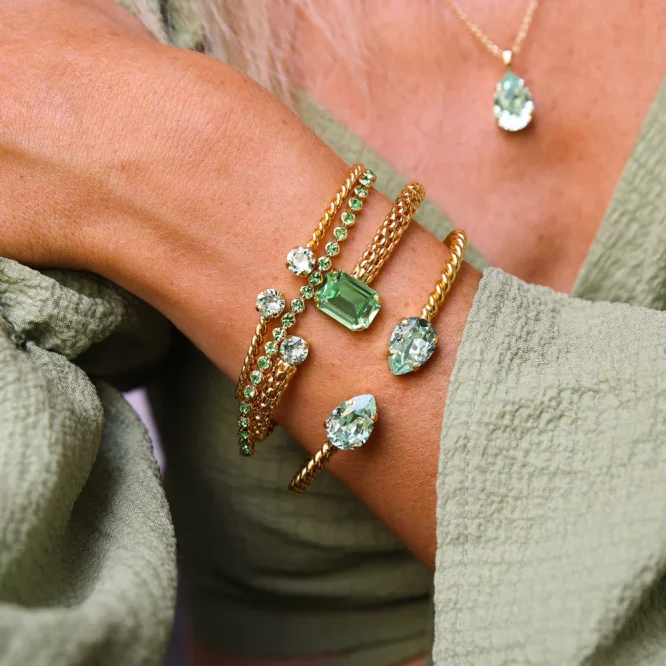 ΒΡΑΧΙΟΛΙ MINI DROP/ CHRYSOLITE  CAROLINE SVEBDBOM ΝΕΕΣ ΑΦΙΞΕΙΣ 7
