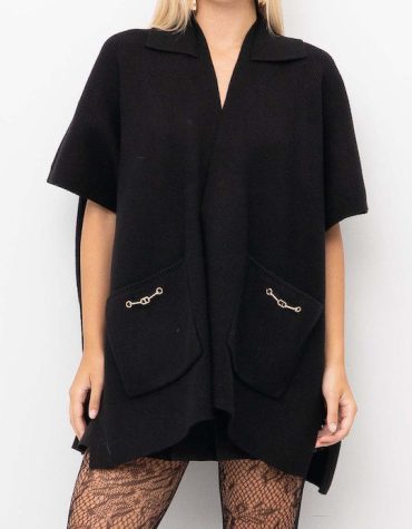 ΠΟΝΤΣΟ ΜΕ ΜΕΤΑΛΛΙΚΟ ΛΟΓΟΤΥΠΟ TWINSET MILANO CARDIGANS 2