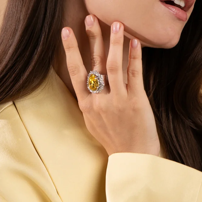 CLASSIC GEMMA RING /RE CREATED DARK JONQUIL CAROLINE SVEBDBOM ΝΕΕΣ ΑΦΙΞΕΙΣ 7