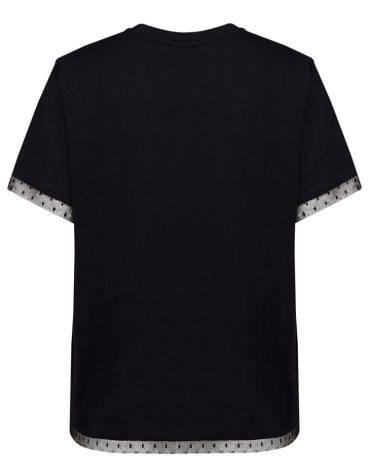T-SHIRT ΜΕ ΤΟΥΛΙ (BLACK) TWINSET MILANO T-SHIRTS 2