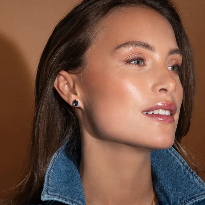 ΣΚΟΥΛΑΡΙΚΙΑ PETITE DROP STUD / DENIM BLUE CAROLINE SVEBDBOM ΝΕΕΣ ΑΦΙΞΕΙΣ 34