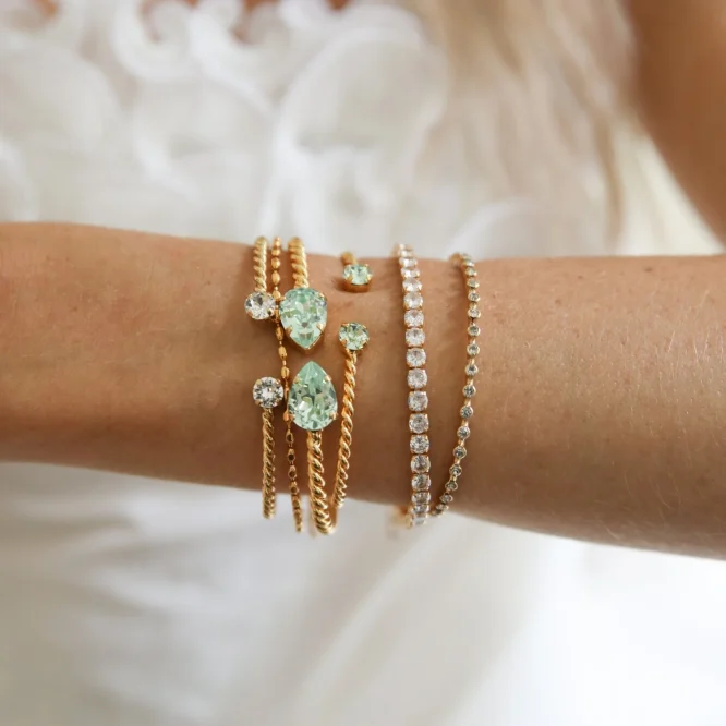 ΒΡΑΧΙΟΛΙ MINI DROP/ CHRYSOLITE  CAROLINE SVEBDBOM ΝΕΕΣ ΑΦΙΞΕΙΣ 8