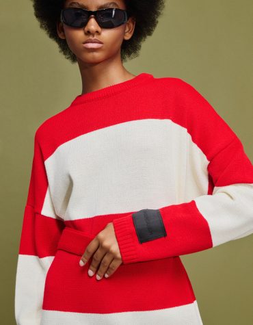 ‘IRO’ ΡΙΓΕ ΠΛΕΚΤΟ ΦΟΡΕΜΑ (ECRU/RED) MAMOUSH ΝΕΕΣ ΑΦΙΞΕΙΣ 2