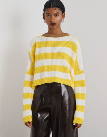 ‘ARIANA’ ΡΙΓΕ ΠΛΕΚΤΗ ΜΠΛΟΥΖΑ (ECRU/YELLOW) MAMOUSH ΝΕΕΣ ΑΦΙΞΕΙΣ 2