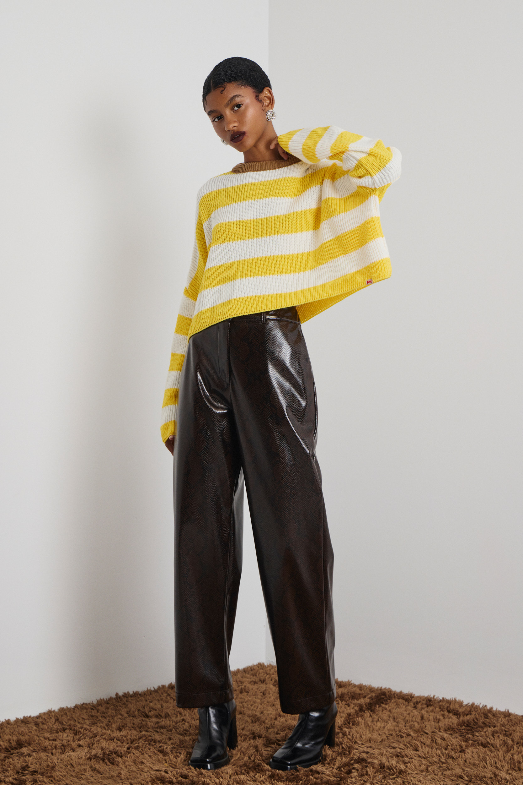 ‘ARIANA’ ΡΙΓΕ ΠΛΕΚΤΗ ΜΠΛΟΥΖΑ (ECRU/YELLOW) MAMOUSH ΝΕΕΣ ΑΦΙΞΕΙΣ 7