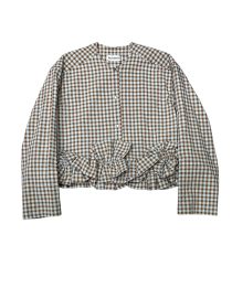 ΚΑΡΟ JACKET (MINT BROWN VICHY) MILKWHITE ΝΕΕΣ ΑΦΙΞΕΙΣ 4