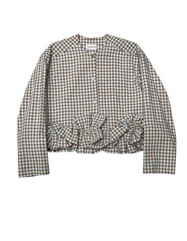 ΚΑΡΟ JACKET (MINT BROWN VICHY) MILKWHITE ΝΕΕΣ ΑΦΙΞΕΙΣ