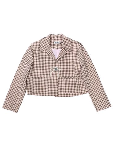 ΚΑΡΟ ΣΑΚΑΚΙ ΜΕ ΦΙΟΓΚΟ ΑΠΟ ΠΕΡΛΕΣ (PINK BROWN VICHY) MIKWHITE ΝΕΕΣ ΑΦΙΞΕΙΣ