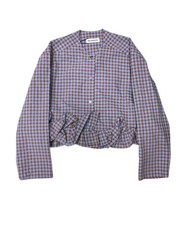 ΚΑΡΟ JACKET (BLUE BROWN VICHY) MILKWHITE ΝΕΕΣ ΑΦΙΞΕΙΣ