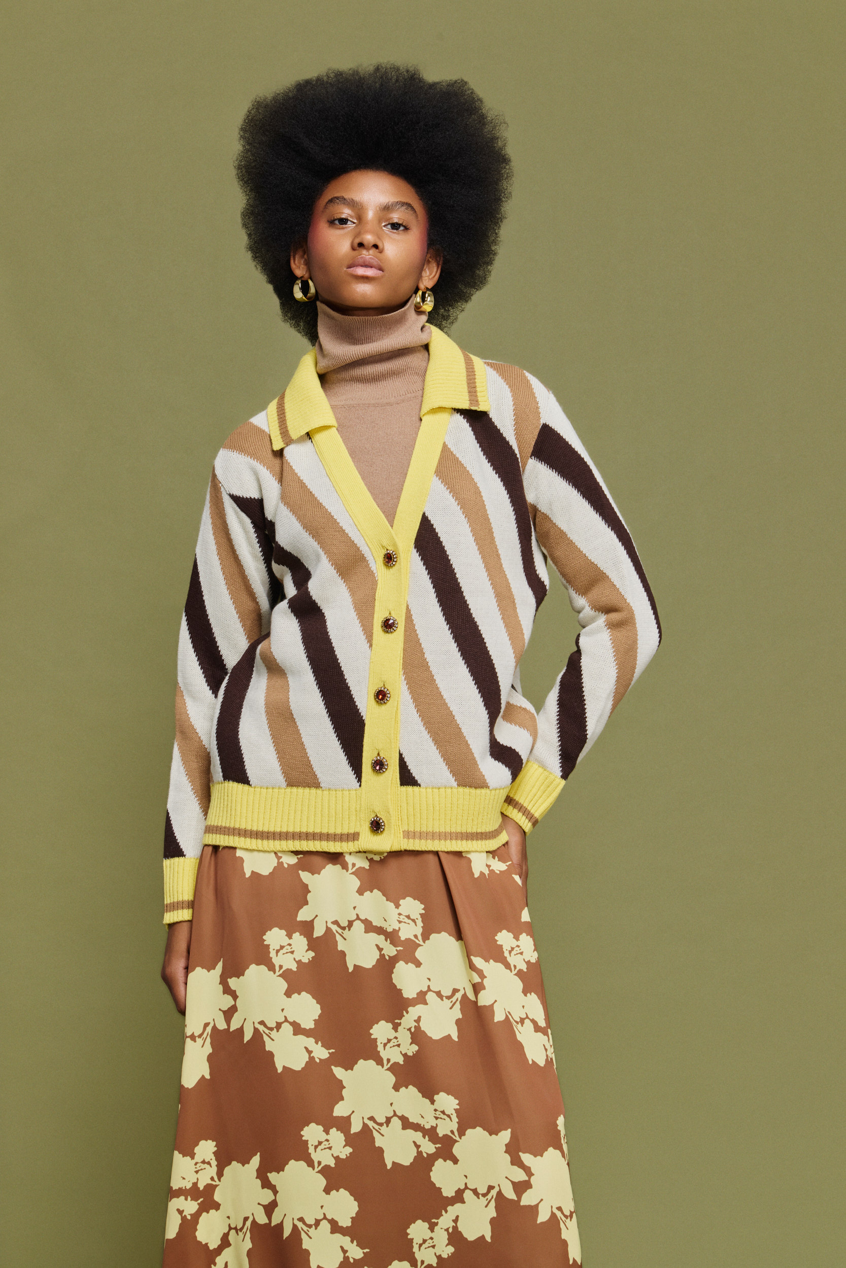 ‘ATHENA’ ΡΙΓΕ ΠΛΕΚΤΗ ΖΑΚΕΤΑ (YELLOW/CHOCOLA) MAMOUSH ΝΕΕΣ ΑΦΙΞΕΙΣ 5