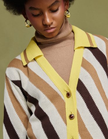 ‘ATHENA’ ΡΙΓΕ ΠΛΕΚΤΗ ΖΑΚΕΤΑ (YELLOW/CHOCOLA) MAMOUSH ΝΕΕΣ ΑΦΙΞΕΙΣ 8