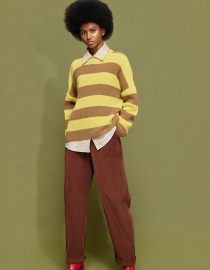 ‘ATHENA’ ΡΙΓΕ ΠΛΕΚΤΗ ΖΑΚΕΤΑ (YELLOW/CHOCOLA) MAMOUSH ΝΕΕΣ ΑΦΙΞΕΙΣ