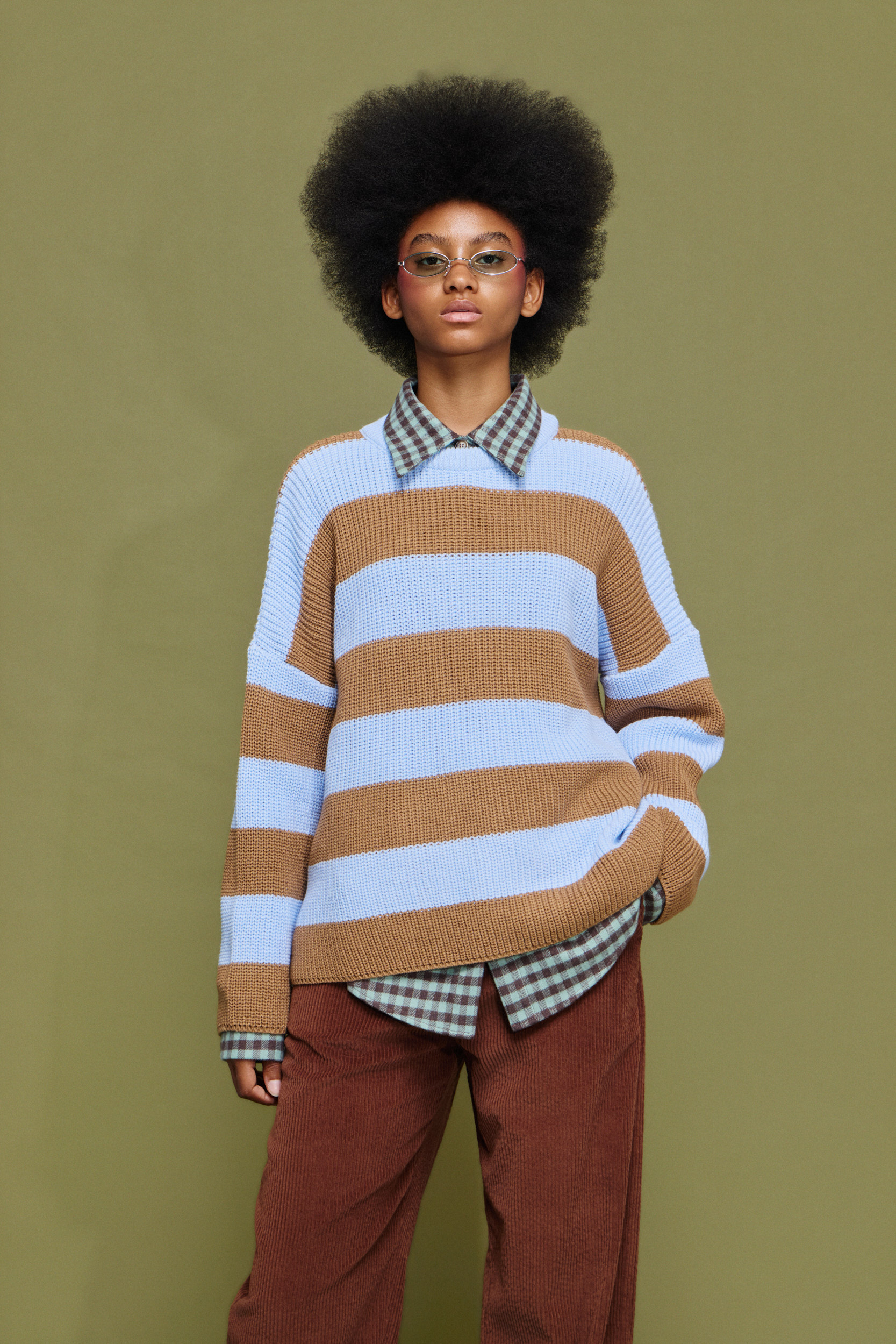 ‘MYRTO’ ΠΛΕΚΤΗ ΡΙΓΕ ΜΠΛΟΥΖΑ (CHOCOLA/LIGHT BLUE) MAMOUSH ΝΕΕΣ ΑΦΙΞΕΙΣ 6