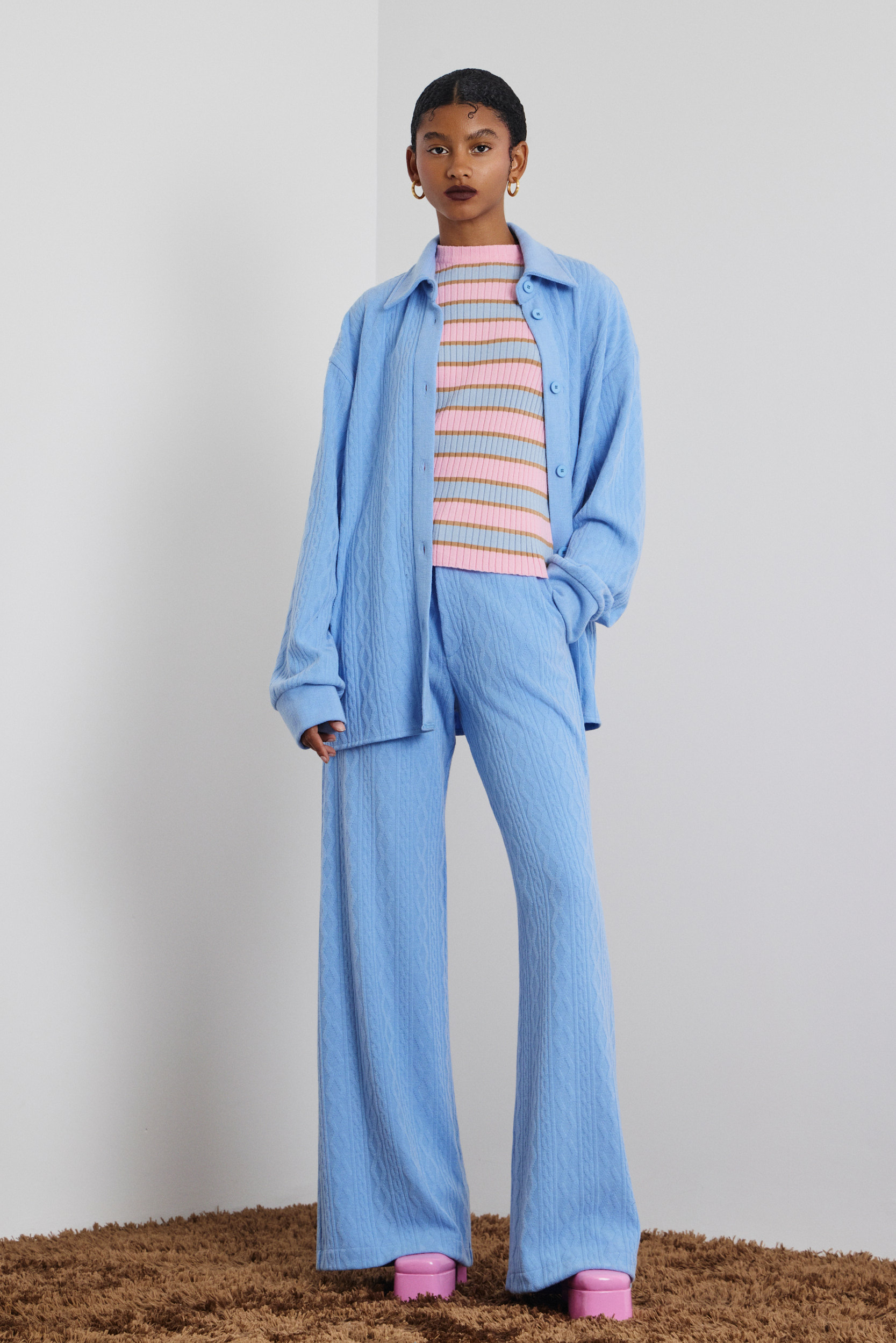 ‘CALYPSO’ ΠΛΕΚΤΗ ΡΙΓΕ ΜΠΛΟΥΖΑ (PINK/LIGHT BLUE) MAMOUSH ΝΕΕΣ ΑΦΙΞΕΙΣ 6