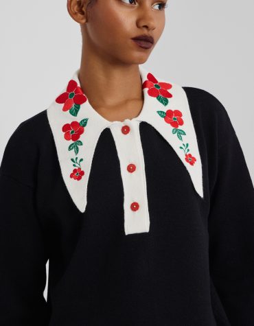 ‘DORIS’ KNITTED BLOUSE (BLACK) MAMOUSH ΝΕΕΣ ΑΦΙΞΕΙΣ